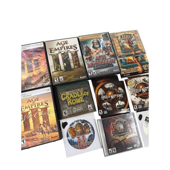 Lot Of 12 Microsoft 2000’s PC Games Age Of Empires Zeus Rose Of Nations - Picture 3 of 4